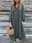 Women's Shirt Dress Maxi Dress Buttons Pocket Casual Shirt Collar Long Sleeve Green Apricot Color
