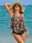 Printed A-line Tankini Swimsuit