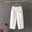 Women's Capri Pants Elastic Waist Light Beige Solid Color Casual Comfort Breathable Cotton Lightweight Summer Spring Daily Wear Home Beach Loose Fit Pocket