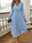 Women's Chiffon Dress Maxi Dress Chiffon Split Party Wedding Guest Date Elegant Streetwear V Neck Long Sleeve Dark Blue Apricot Color