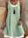Women's Fake two piece Skater Dress Mini Dress Linen Basic Plain Crew Neck Sleeveless Daily Summer Spring Black Light Green