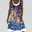 Women's Plus Size Curve Casual Dress Graphic Midi Dress Sleeveless U Neck Fashion Vacation Blue Summer XL 2XL 3XL 4XL 5XL