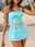 Women's Swimwear Tankini 2 Piece Boy Leg Swimsuit Mesh Backless High Waist Vacation Beach Wear Solid Color Sleeveless Bathing Suits