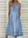 Women's Denim Dress Midi Dress Denim Patchwork Date Vacation Streetwear Basic V Neck Sleeveless Blue Color