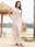 Women's Casual Dress Ombre Marble Split Print V Neck Maxi Dress Boho Vacation Short Sleeve Summer