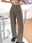 Women‘s Dress Work Pants Wide Leg Pants Trousers Full Length Pocket Baggy Micro-elastic High Waist Fashion Streetwear Daily Black White S M Summer Fall