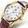 OLEVS Men Quartz Watch Calendar Waterproof Genuine Leather Watch