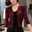 Women's Cardigan Crochet Button Pure Color Stylish Elegant Casual 3/4 Length Sleeve Sweater Cardigans V Neck Spring Summer Black Wine
