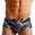 Men's Swimwear Swim Briefs Print Color Block Antibacterial Leak Proof Beach Swimming Pool Fashion Simple Black Micro-elastic