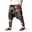 Men's Summer Pants Baggy Pants Beach Pants Harem Pants Boho Pants Drawstring Elastic Waist Drop Crotch Print Comfort Breathable Casual Daily Beach Hippie Yoga Black and Green Black / Red Micro-elastic