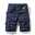 Men's Cargo Shorts Shorts Hiking Shorts Straight Pocket Plaid Comfort Breathable Short Sports Outdoor Daily Going out 100% Cotton Stylish Classic Style Black Blue