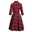 Women's Tartan Dress Swing Dress Plaid Dress Vintage Dress Green Red Long Sleeve Plaid Lace up Winter Fall Shirt Collar Mature Winter Dress Fall Dress 2022 S M L XL XXL