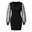 Women‘s Black Dress Wedding Guest Cocktail Dress Sexy V Neck Bodycon Patchwork Long Mesh Sleeve  Spring Summer