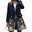 Women's Winter Coat Long Overcoat Floral Print Trench Coat Thermal Warm Pea Double Breasted Lapel Heated Coat Windproof Outerwear Long Sleeve Fall