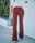 Women's Dress Pants Bootcut Corduroy Medium Waist Full Length claret