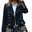 Women's Winter Coat Long Overcoat Floral Print Trench Coat Thermal Warm Pea Double Breasted Lapel Heated Coat Windproof Outerwear Long Sleeve Fall