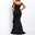 Women's Plus Size Black Sequin Dress Prom Dress Party Dress Sparkly Dress Color Block Off Shoulder Short Sleeve Spring Fall Stylish Prom Dress Maxi long Dress Dress