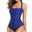 Women's Normal Swimwear One Piece Monokini Bathing Suits Swimsuit Halter Tummy Control Open Back Pure Color V Wire Vacation Fashion Bathing Suits