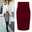 Women's Skirt Pencil Work Skirts Above Knee Skirts Solid Colored Office / Career Daily Fall & Winter Tweed Woolen Fashion Gary Black Wine