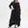 Women‘s Plus Size Curve Casual Dress Pure Color Crew Neck 3/4 Length Sleeve Spring Fall Casual Maxi long Dress Daily Vacation Dress Black Dress