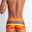 Men's Swimwear Swim Trunks Swim Brief Print Stripe Antibacterial Leak Proof Beach Swimming Pool Fashion Simple Blue Orange Micro-elastic