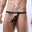 Men's 3 Pack G-string Underwear String Print Polyester Spandex Leopard Plant Low Waist Black White