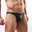 Men's 1 PC G-string Underwear PU Spandex Pure Color Low Waist Black