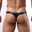 Men's 1 PC G-string Underwear PU Spandex Pure Color Low Waist Black