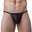 Men's 1 PC G-string Underwear PU Spandex Pure Color Low Waist Black