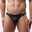 Men's 1 PC G-string Underwear PU Spandex Pure Color Low Waist Black