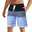 Men's Board Shorts Swim Shorts Swim Trunks Summer Shorts Beach Shorts Drawstring with Mesh lining Elastic Waist Graphic Stripe Breathable Quick Dry Short Casual Daily Holiday Hawaiian Boho Red Blue