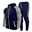 Men's Tracksuit Sweatsuit Jogging Suits Black White Navy Blue Gray Standing Collar Color Block Drawstring 2 Piece Sports & Outdoor Daily Sports Basic Casual Big and Tall Fall Spring Clothing Apparel