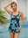 Women's Plus Size Swimwear Tankini 2 Piece Swim Dress Swimsuit 2 Piece Floral Strap Summer Bathing Suits