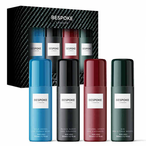 <div>Bespoke Mini Body Spray Gift Set 4 x 50 ml&nbsp;</div>