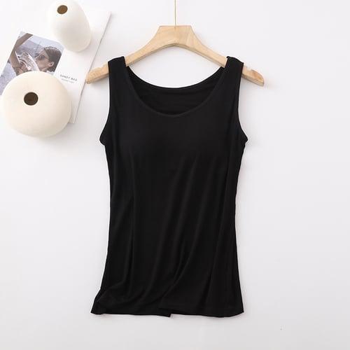Women's Tank Top Basic Sleeveless Regular Tops Round Neck Casual Black White Orange Dark Gray Gray