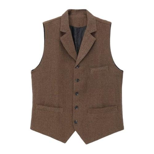 Men's Vest Waistcoat Wedding Event / Party Holiday Wedding Party Vintage 1920s Spring Fall Pocket Polyester Breathable Pure Color Single Breasted V Neck Regular Fit Black Army Green Light Grey Green