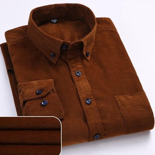 Men's Dress Shirt Wedding Going out Black Red Light Brown Blue Long Sleeve Turndown Spring &  Fall Clothing Apparel