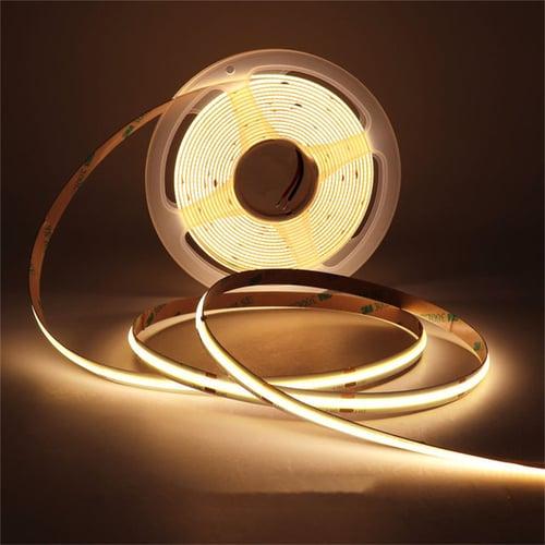 10m 16.4ft Flexible LED COB Strip Light Bar Tape Warm Cold White for Bedroom Stage Home Kitchen DIY Decor 24V 3000K 4000K 6000K