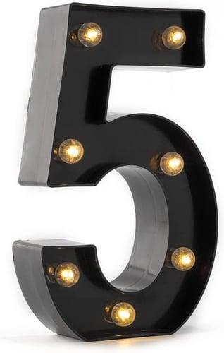 LED Letters Lights 26 Alphabet & Arabic Battery Operated Black Decorative Marquee Lamps for Events Wedding Party Birthday Home Bar(Cool Black) Newly Design