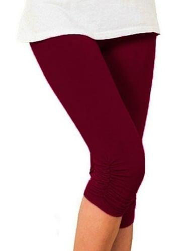 Women's Fashion Capri shorts Calf-Length Pants Casual Weekend Stretchy Plain Tummy Control Butt Lift Mid Waist Skinny Green White Black Blue Gray S M L XL XXL