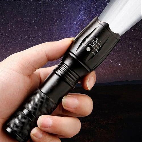 LED Tactical Flashlight T6 Super Bright Portable Torch Aluminum Alloy USB Rechargeable Outdoor Camping Tactical Flash Light