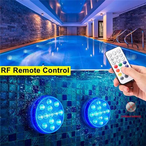 Submersible Lights 13 Leds Pool Pond Light RGB with Remote Underwater Night Light IP68 Magnet Bright Lamp for Pond Aquarium new 2022