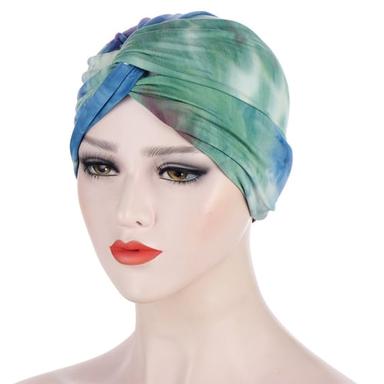 Women Muslim Daily Turban Folding Cross Knotted Hair Scarf Elastic Head Wrap Headwear Bandanas Lady Hair Hats Beanie Hair Loss Accessories