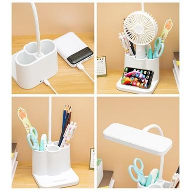 Desk Lamp LED Flexible Study Lamp With Pen Holder LED Desk Lamp With Touch Dimmable LED Stand Desk Lamp Reading Lamp Creative Smart Student Dormitory Desk Eye Protection Lamp Bedside Reading LED Pen Down Lamp