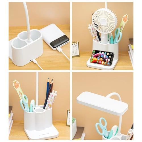 Desk Lamp LED Flexible Study Lamp With Pen Holder LED Desk Lamp With Touch Dimmable LED Stand Desk Lamp Reading Lamp Creative Smart Student Dormitory Desk Eye Protection Lamp Bedside Reading LED Pen Down Lamp