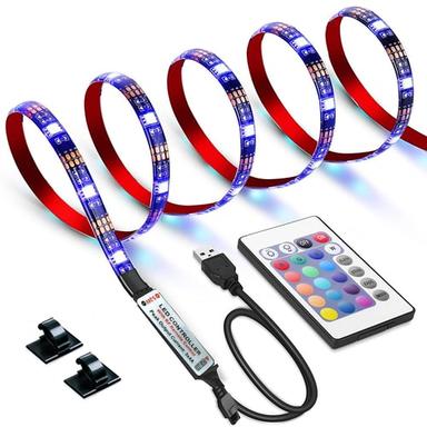 USB Led Strip Lights RGB Color Light Bar 14-95 inch TV Backlight Tit Including 24 Key IR 17 Key RF Controller PC Display Bedroom Game room Home Theater Atmosphere Light DC5V