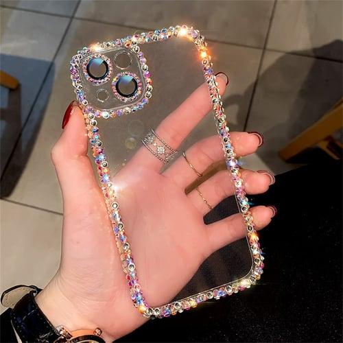 Phone Case For iPhone 15 Pro Max Plus iPhone 14 13 12 11 Pro Max Plus Crystal Clear Non-Yellowing Shockproof Rhinestone Silica Gel Silicone