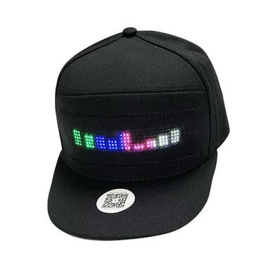 Unisex Bluetooth LED Mobile Phone APP Controlled Baseball Hat Scroll Message Display Board Hip Hop Street Snapback Cap