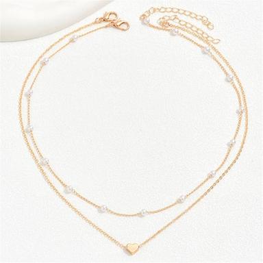 Women's necklace Fashion Outdoor Heart Necklaces Gold