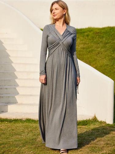 Women's Work Dress Party Dress Swing Dress Elegant Winter Dress Daily Midi Dress Ruched V Neck Long Sleeve Plain Regular Fit Black Red Royal Blue Summer Spring S M L XL XXL